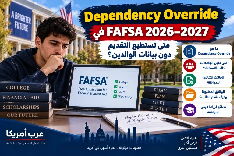 Dependency Override في FAFSA 2026–2027: متى تستطيع التقديم دون بيانات الوالدين؟