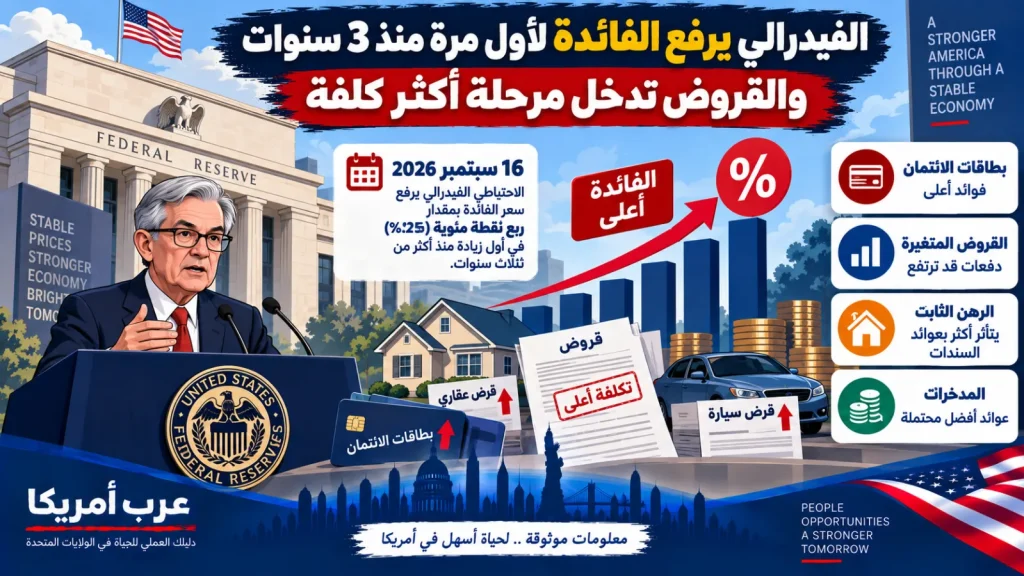 الفيدرالي يرفع الفائدة لأول مرة منذ 3 سنوات.. والقروض تدخل مرحلة أكثر كلفة