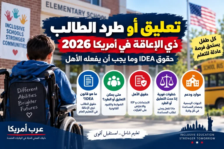 تعليق أو طرد الطالب ذي الإعاقة في أمريكا 2026: حقوق IDEA وما يجب أن يفعله الأهل