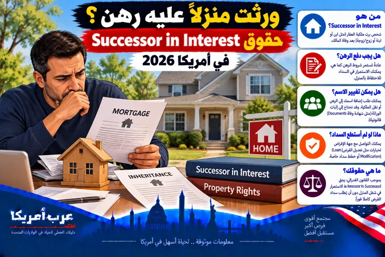 ورثت منزلًا عليه رهن؟ حقوق Successor in Interest في أمريكا 2026
