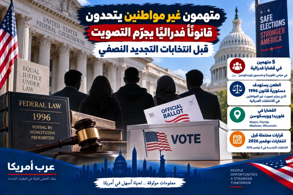 متهمون غير مواطنين يتحدون قانونًا فدراليًا يجرّم التصويت قبل انتخابات التجديد النصفي