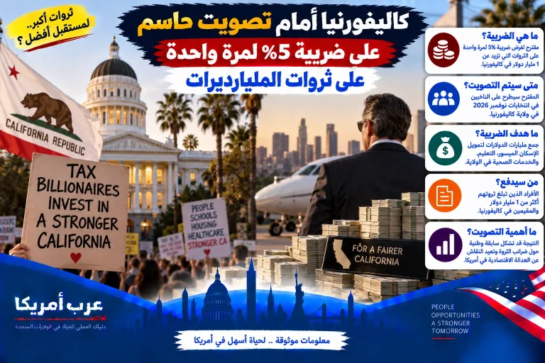 كاليفورنيا أمام تصويت حاسم على ضريبة 5% لمرة واحدة على ثروات المليارديرات