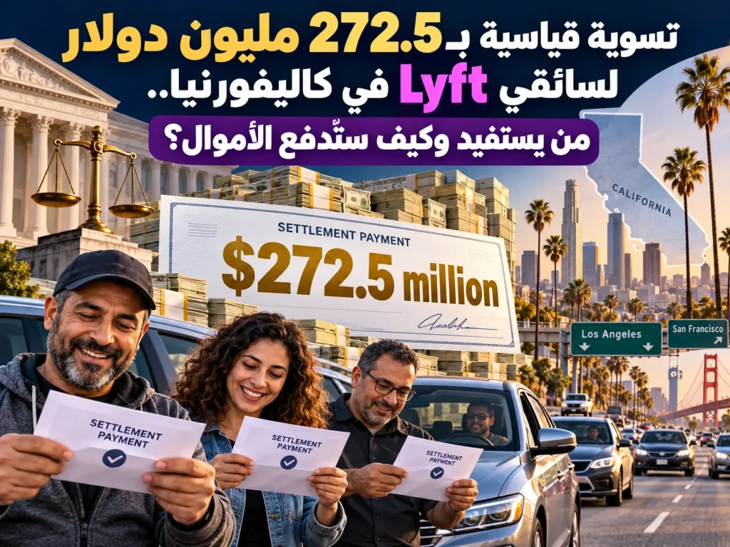 تسوية قياسية بـ272.5 مليون دولار لسائقي Lyft في كاليفورنيا.. من يستفيد وكيف ستُدفع الأموال؟