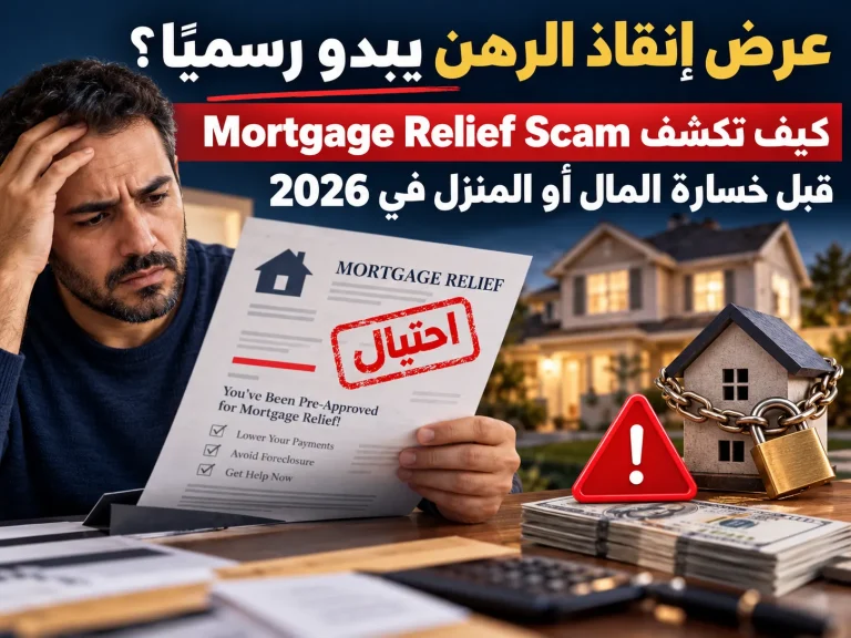 عرض إنقاذ الرهن يبدو رسميًا؟ كيف تكشف Mortgage Relief Scam قبل خسارة المال أو المنزل في 2026