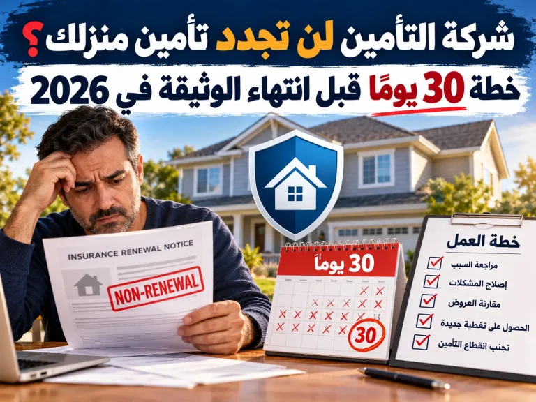 شركة التأمين لن تجدد تأمين منزلك؟ خطة 30 يومًا قبل انتهاء الوثيقة في 2026
