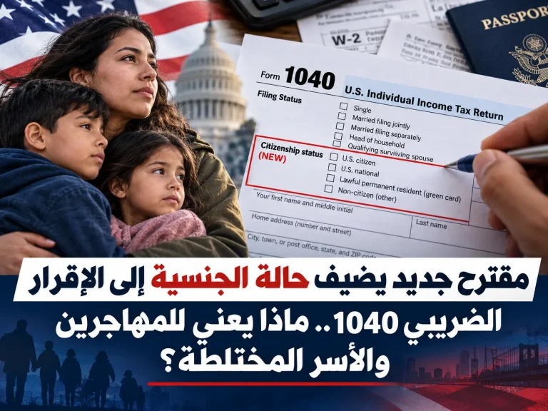 مقترح جديد يضيف حالة الجنسية إلى الإقرار الضريبي 1040.. ماذا يعني للمهاجرين والأسر المختلطة؟