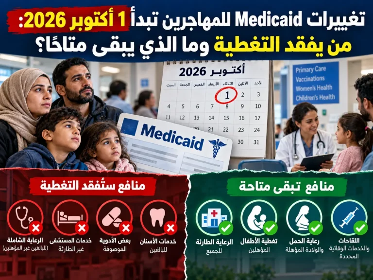 تغييرات Medicaid للمهاجرين تبدأ 1 أكتوبر 2026: من يفقد التغطية وما الذي يبقى متاحًا؟