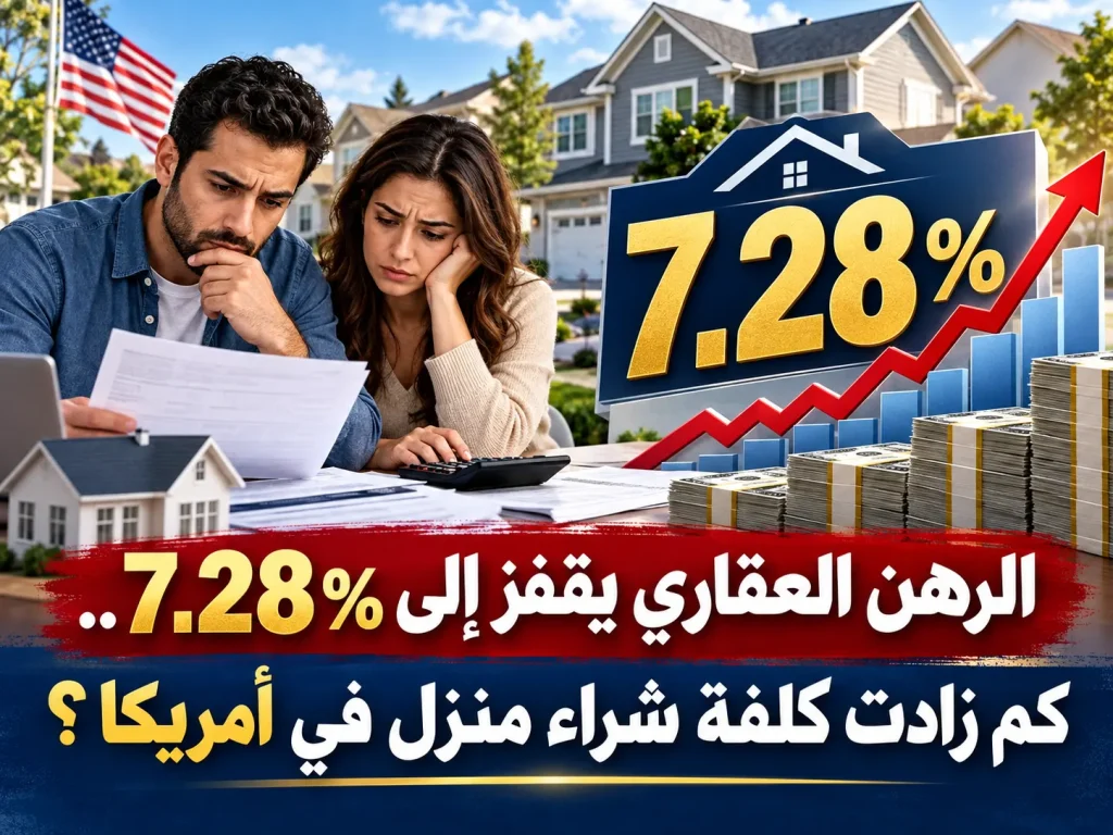 الرهن العقاري يقفز إلى 7.28%.. كم زادت كلفة شراء منزل في أمريكا؟
