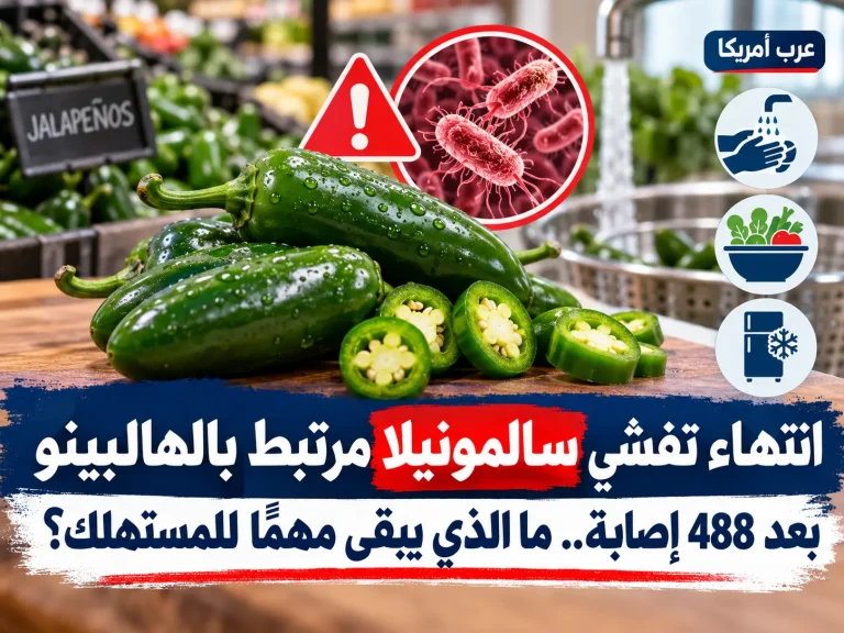 انتهاء تفشي سالمونيلا مرتبط بالهالبينو بعد 488 إصابة.. ما الذي يبقى مهمًا للمستهلك؟