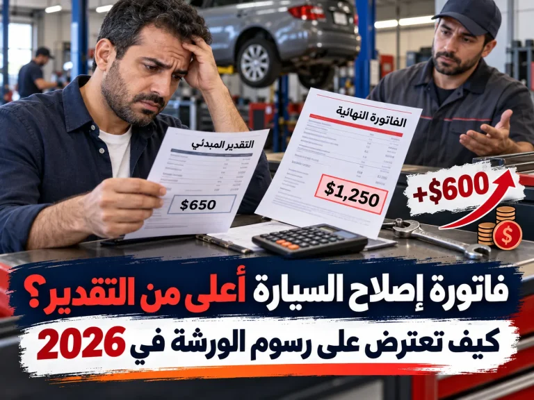 فاتورة إصلاح السيارة أعلى من التقدير؟ كيف تعترض على رسوم الورشة في 2026