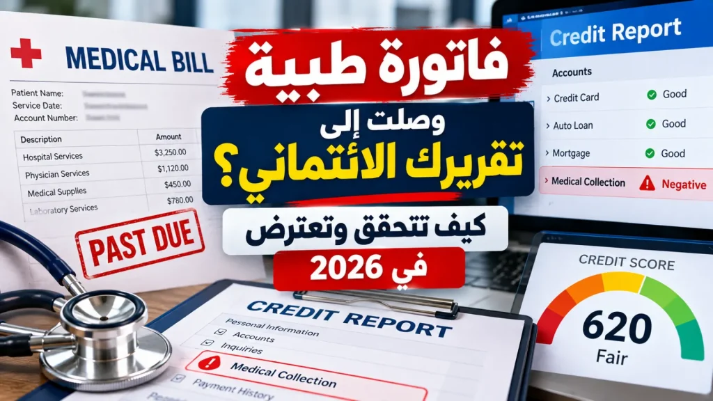 فاتورة طبية وصلت إلى تقريرك الائتماني؟ كيف تتحقق وتعترض في 2026