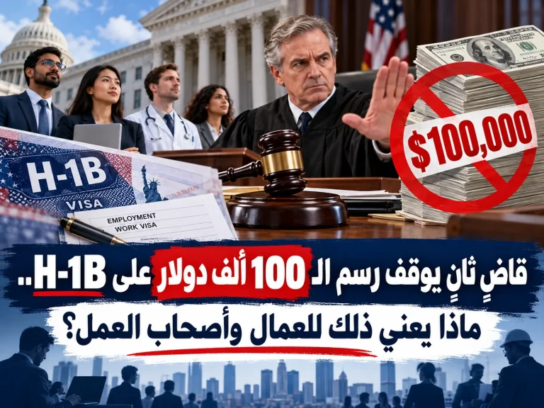 قاضٍ ثانٍ يوقف رسم الـ100 ألف دولار على H-1B.. ماذا يعني ذلك للعمال وأصحاب العمل؟