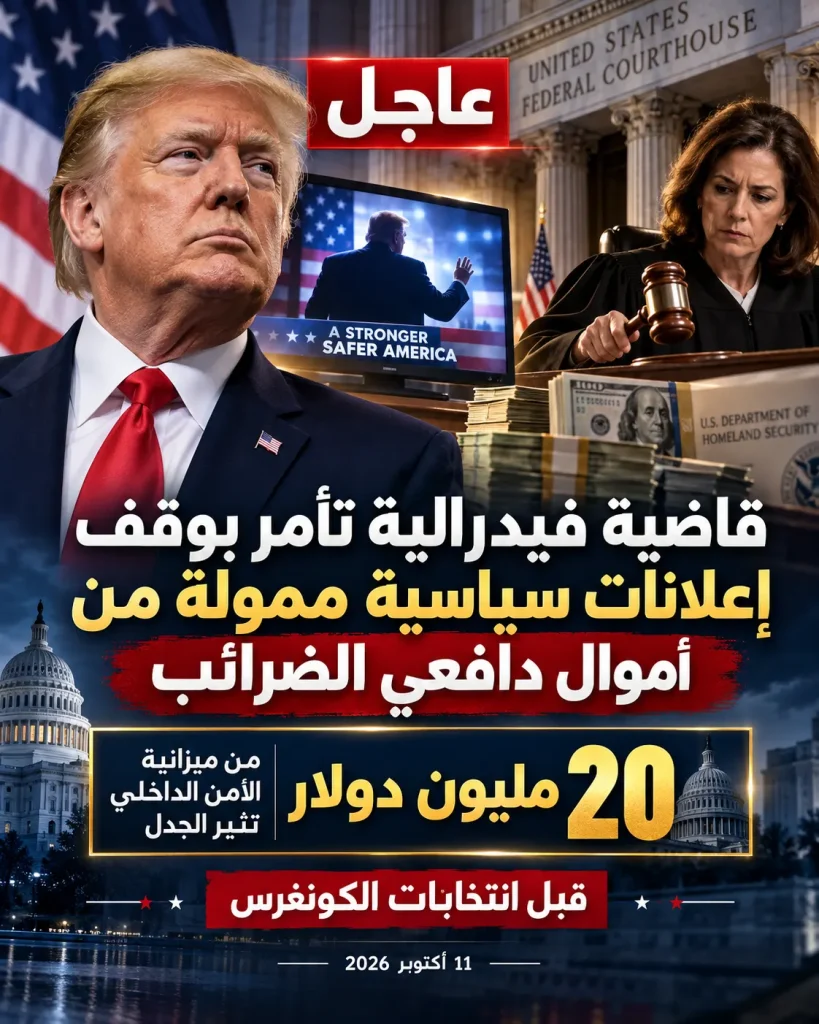 قاضٍ فدرالي يوقف إعلانات مؤيدة لترامب موّلتها الحكومة.. ماذا يشمل القرار؟